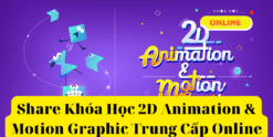 share khóa học 2d animation & motion graphic trung cấp online